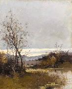 Eugene Galien-Laloue On the riverbank USA oil painting artist